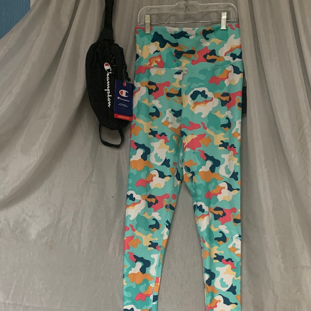 Champion' Multicolor Camo Leggings - Teal Mix